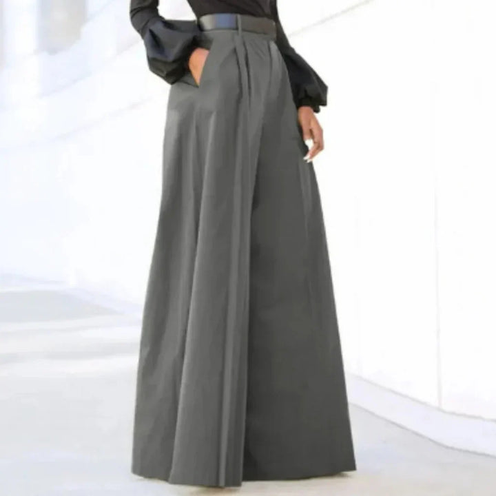Pantalons Femmes à Jambe Large – Élégance en Couleur Unie pour Chaque Occasion