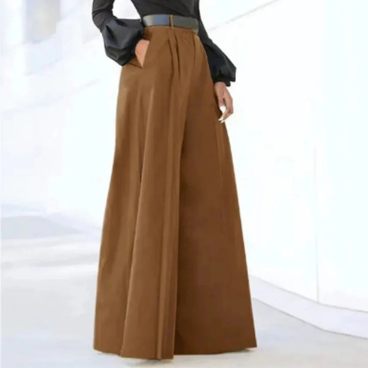 Pantalons Femmes à Jambe Large – Élégance en Couleur Unie pour Chaque Occasion