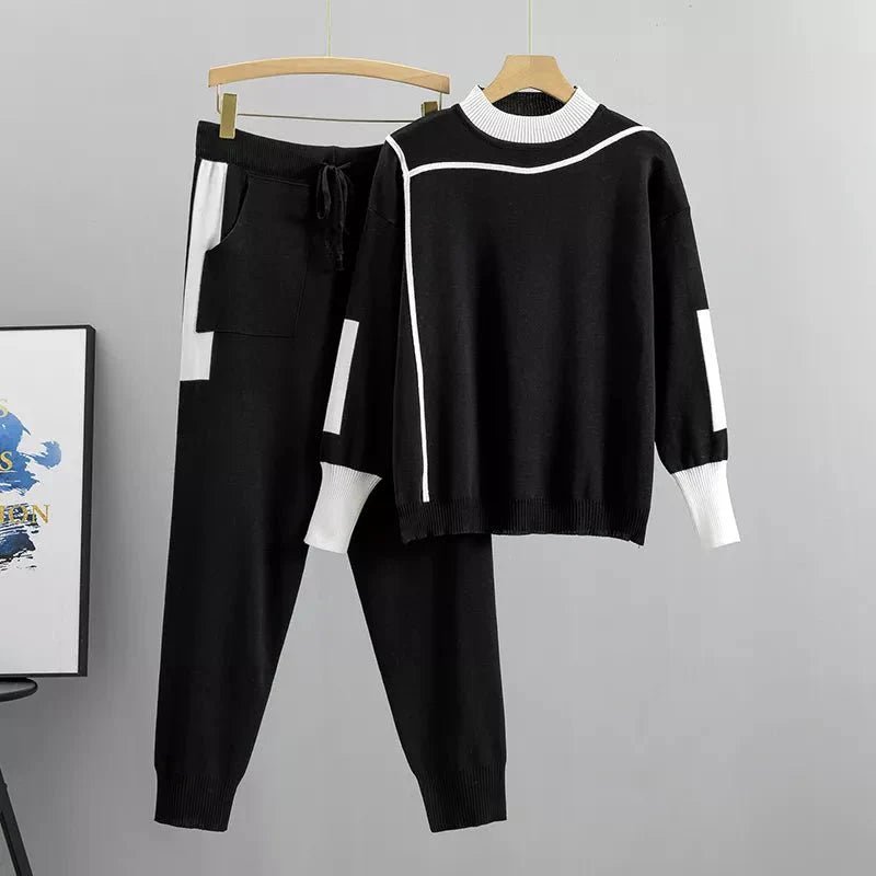 Evelyn | Plus Size Women's Tracksuit Set Two Piece Sweater Pants