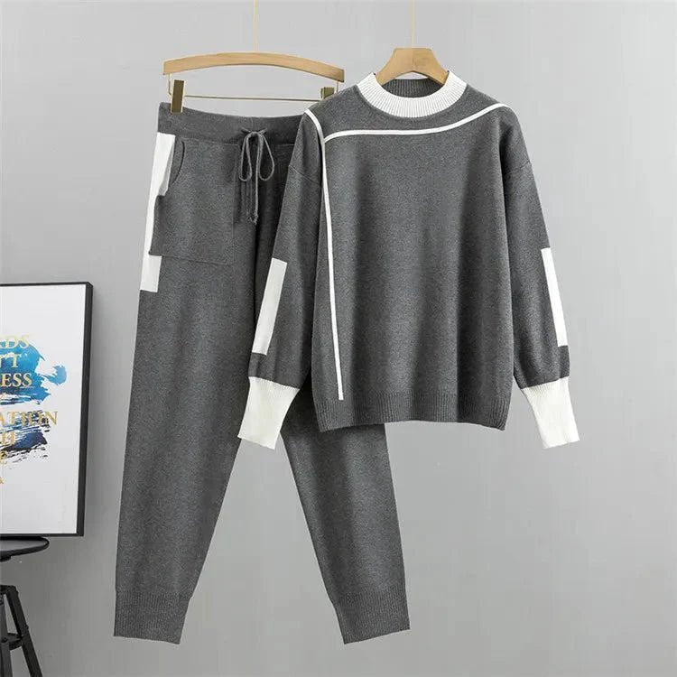 Evelyn | Plus Size Women's Tracksuit Set Two Piece Sweater Pants
