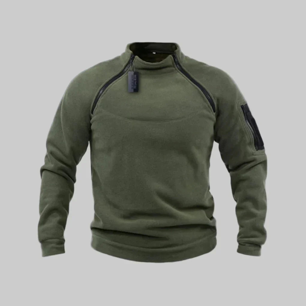Pullover en polaire pour homme – Couche fonctionnelle pour utilisation en plein air et sur le terrain