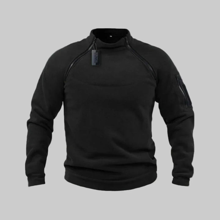 Pullover en polaire pour homme – Couche fonctionnelle pour utilisation en plein air et sur le terrain
