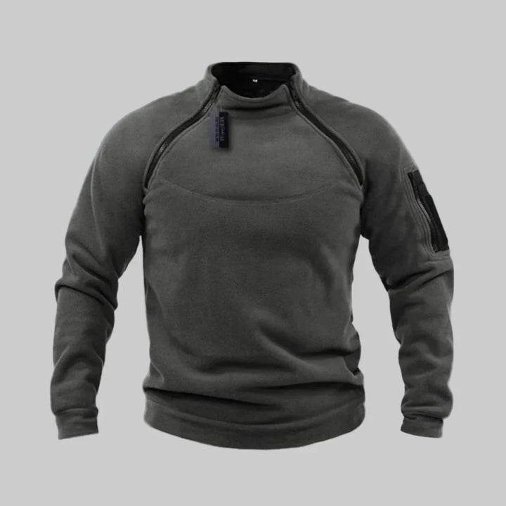 Pullover en polaire pour homme – Couche fonctionnelle pour utilisation en plein air et sur le terrain
