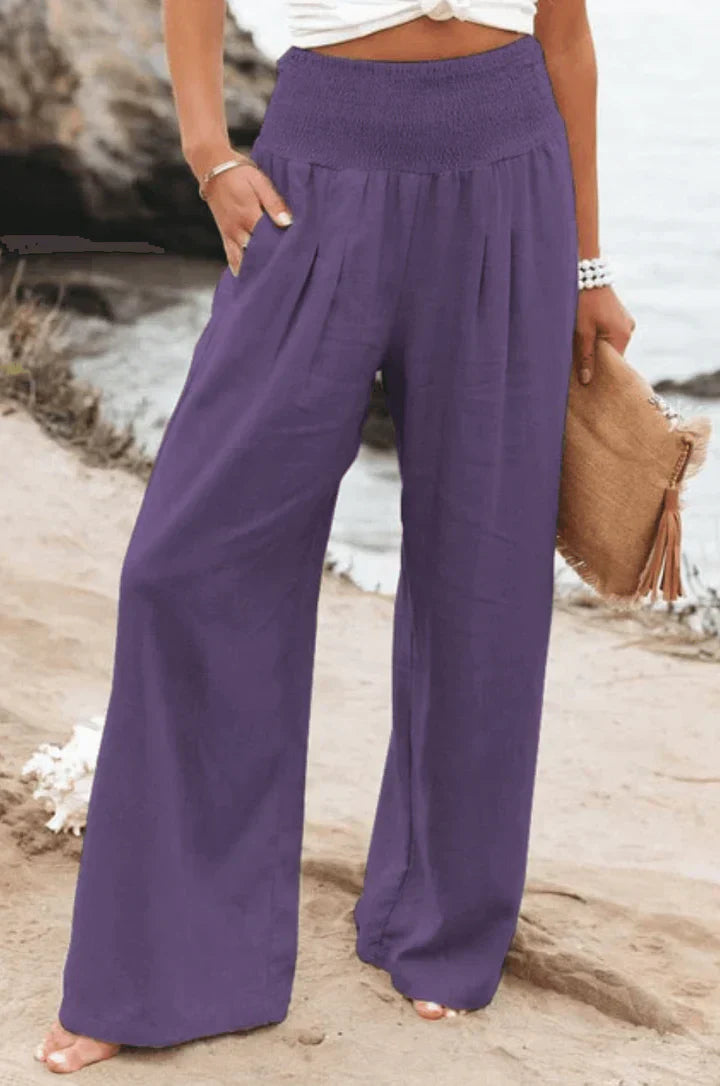 Pantalons Palazzo Extensibles Élégants pour Femmes