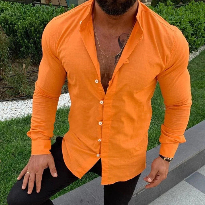 Chemise en lin respirante pour homme