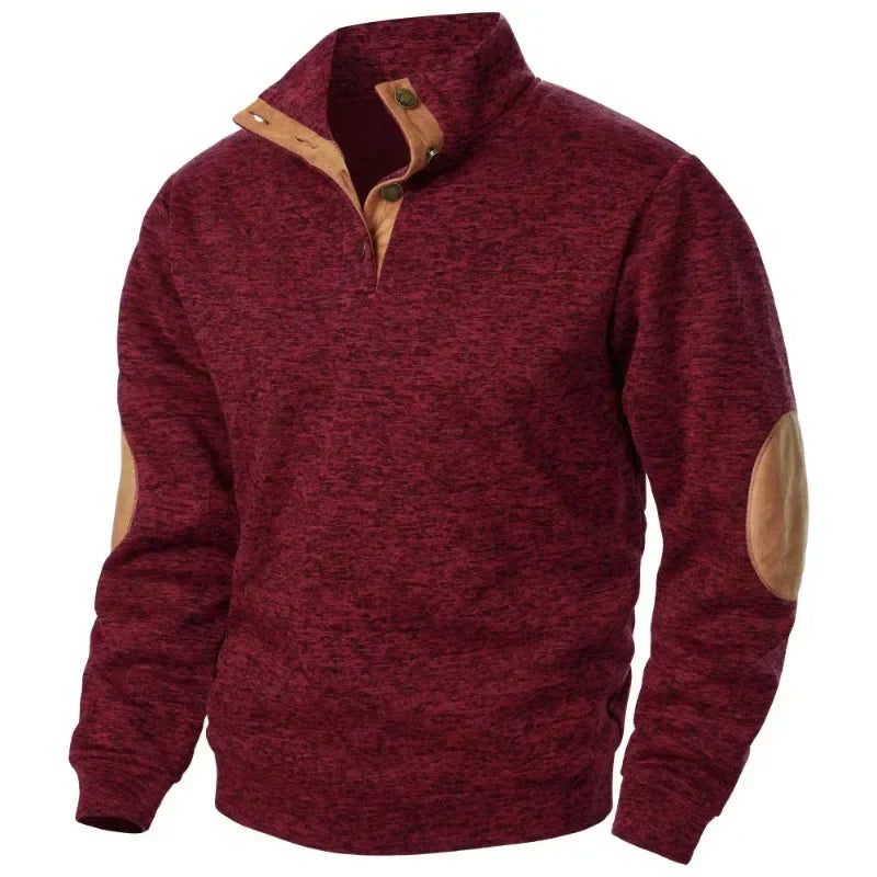 Sweat-shirt pour homme à col en V pour style décontracté et en plein air