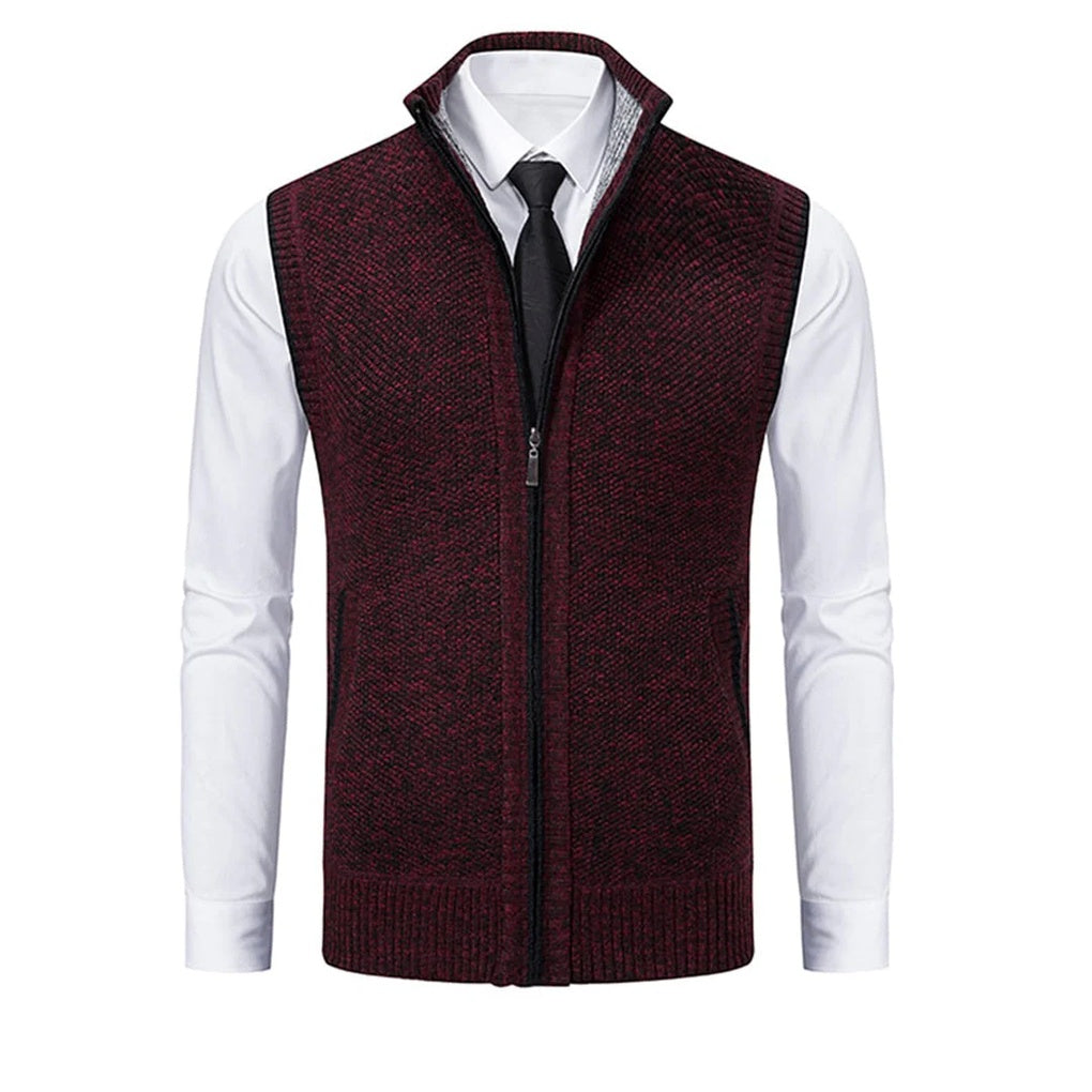 Gilet Homme Élégant — Couche Polie avec Détails Raffinés