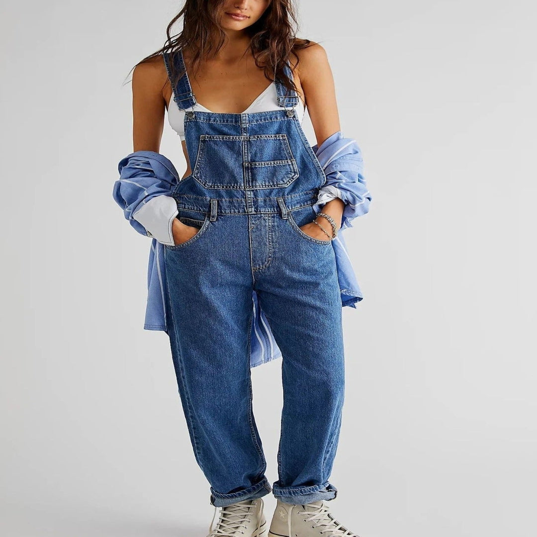 Combinaison en Denim Cool Sans Effort pour un Style Quotidien