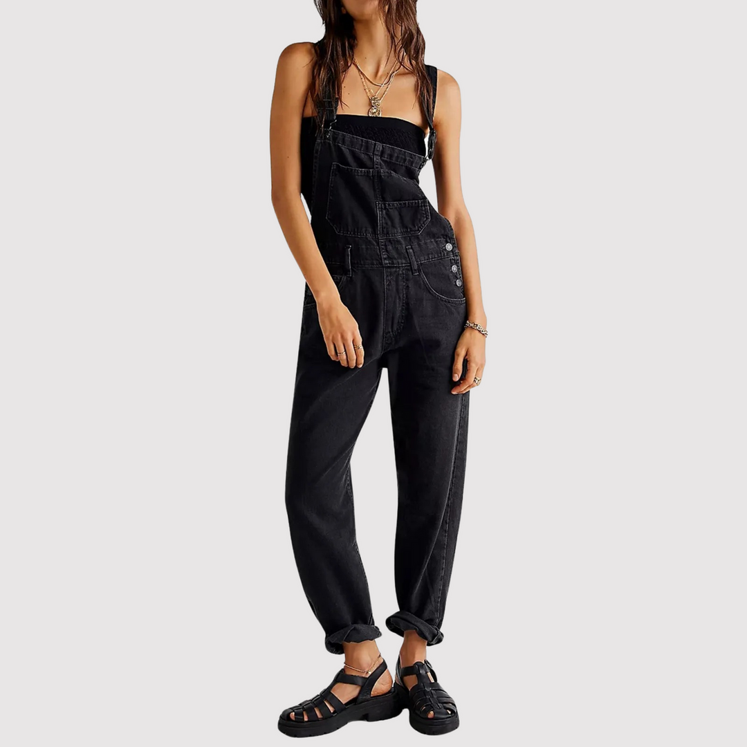 Combinaison en Denim Cool Sans Effort pour un Style Quotidien