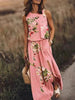 Layla | Robe Maxi Sans Manches Taille Élastique Bohème Été
