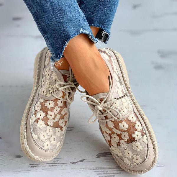 Baskets brodées pour femmes
