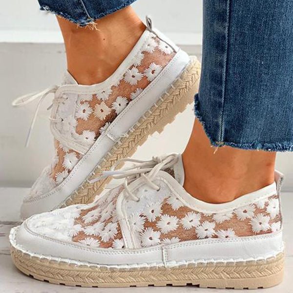 Baskets brodées pour femmes