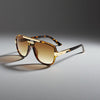 Owen | Lunettes de soleil Carrées Aviateur Dégradé UV400 Homme Acétate