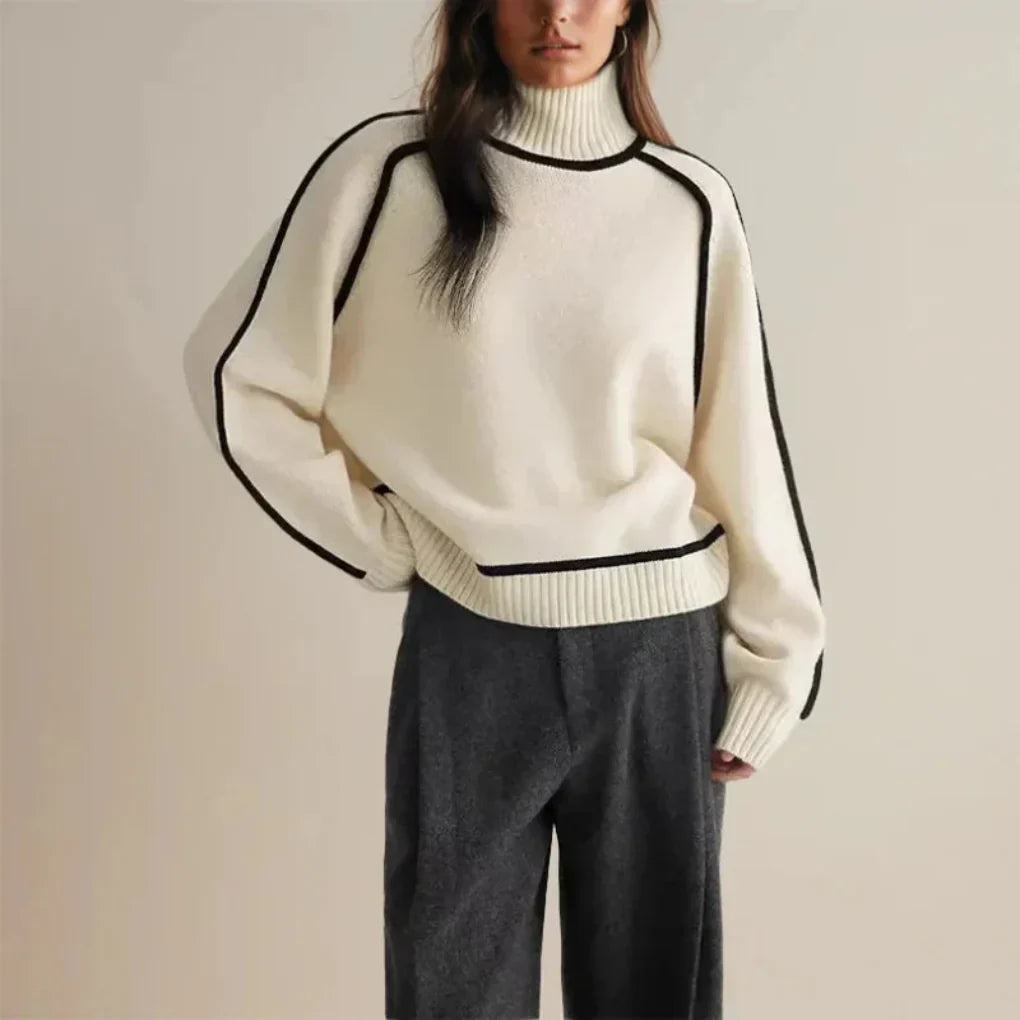 Pull Femme Chauffant Col Roulé – Couche d'Hiver avec Style Confortable