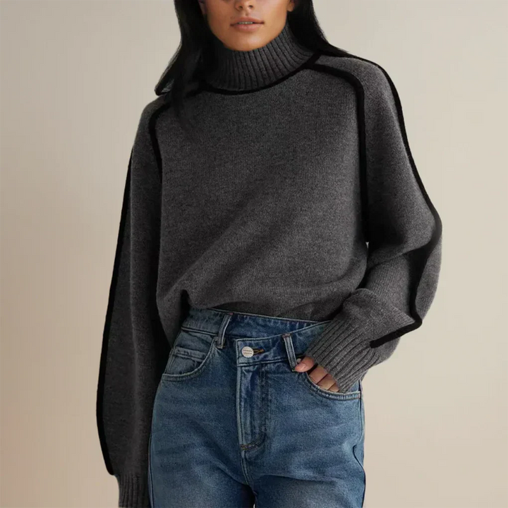 Pull Femme Chauffant Col Roulé – Couche d'Hiver avec Style Confortable