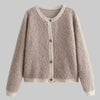 Cardigan à Boutons pour Femmes – Couche Douce avec Texture Déclaration