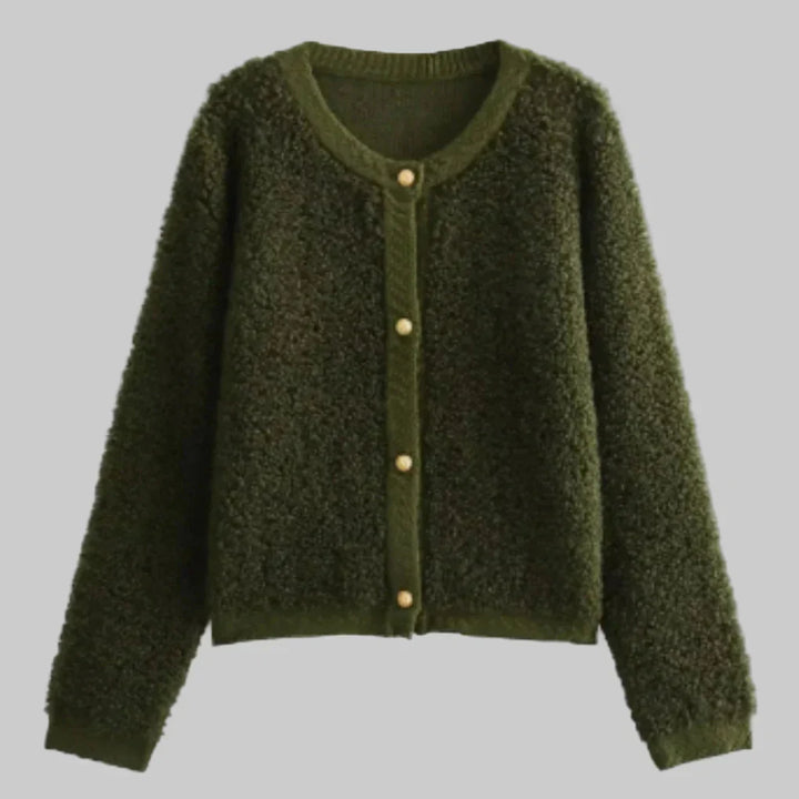 Cardigan à Boutons pour Femmes – Couche Douce avec Texture Déclaration