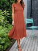 Luna | Robe Maxi à Volants Manche Cap Taille Contrôle