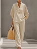 Madison | Ensemble Deux Pièces Top Batwing Pantalons Large Jambe Taille Élastique
