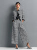 Harper | Ensemble en Tweed à Deux Pièces Veste Courte Pantalons Large