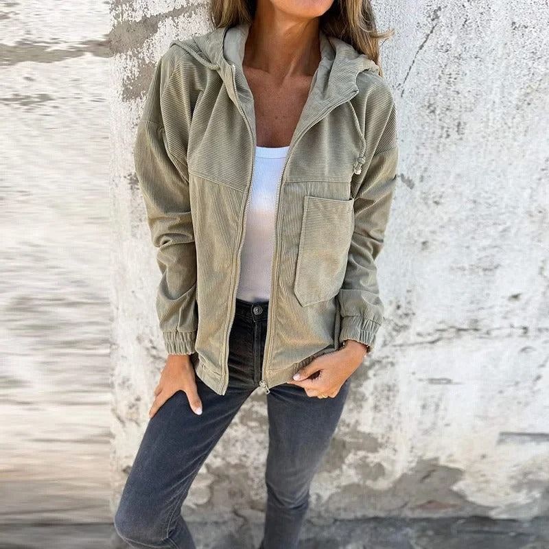 Veste à Capuche Femme Casual avec Zipper - La Facilité Quotidienne Rencontre le Style Sans Effort