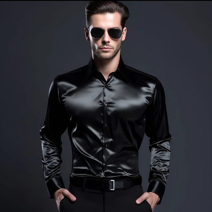 Chemise Brillante Style Affaires Homme