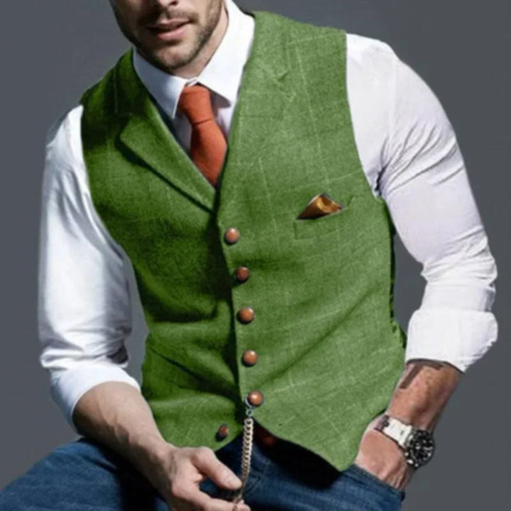 Gilet à Carreaux pour Hommes – Élégant avec un Attrait Polyvalent
