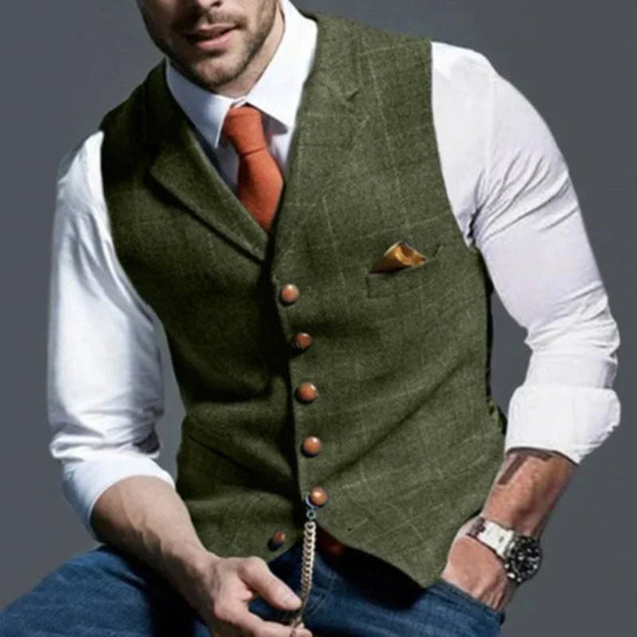 Gilet à Carreaux pour Hommes – Élégant avec un Attrait Polyvalent