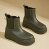 Olivia | Bottes Impermeables Chelsea Femme Plateforme Pluie Cheville