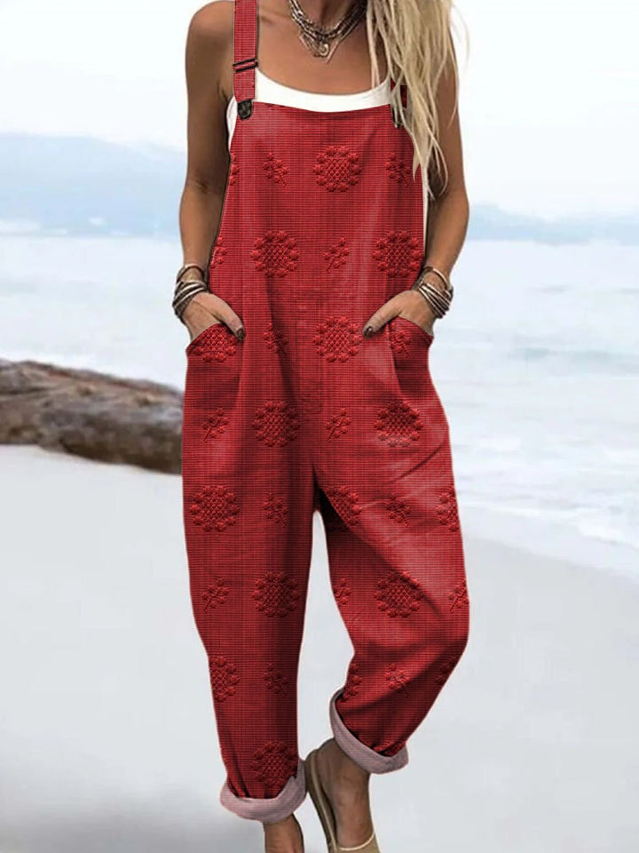 Amelia | Wide Leg Jumpsuit Adjustable Straps Relaxed Fit Pockets