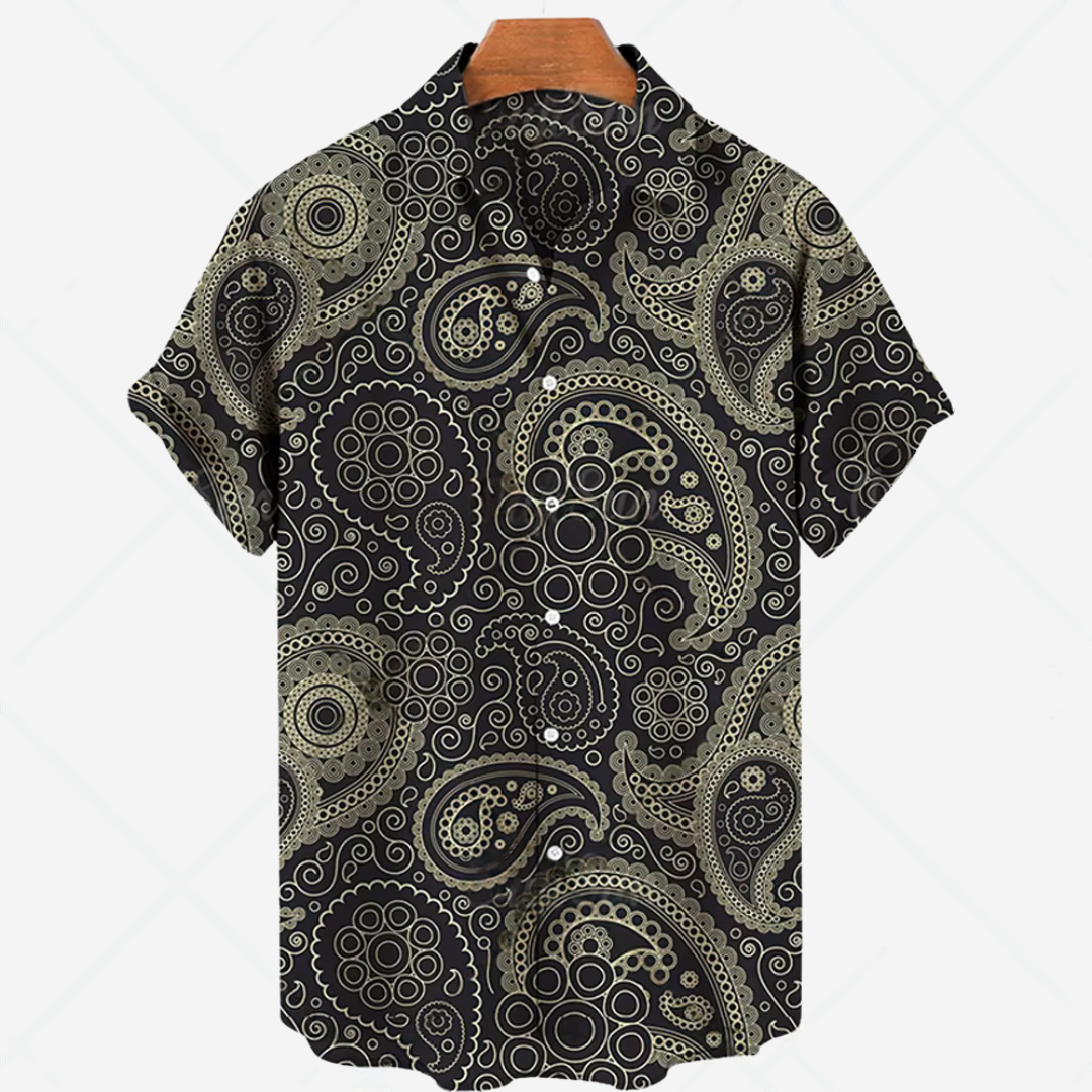 Chemise courte manche décontractée avec impression style sans effort pour toutes les occasions