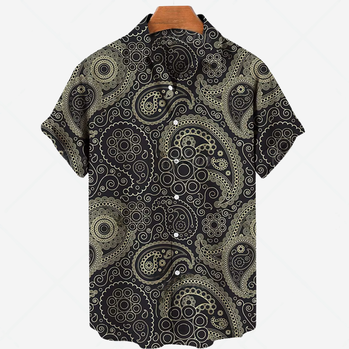Chemise courte manche décontractée avec impression style sans effort pour toutes les occasions