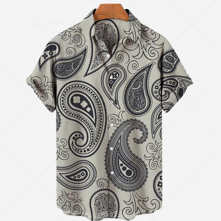 Chemise courte manche décontractée avec impression style sans effort pour toutes les occasions