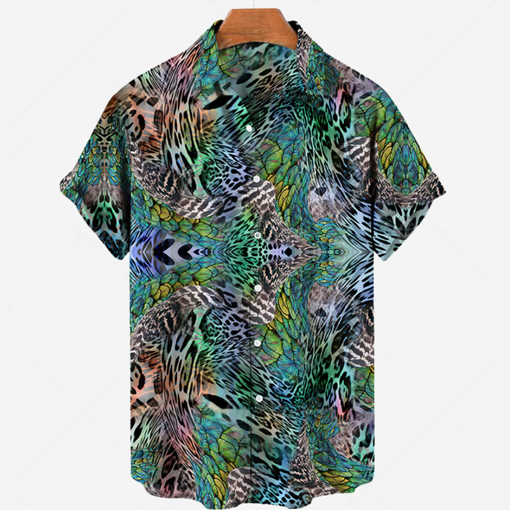 Chemise courte manche décontractée avec impression style sans effort pour toutes les occasions