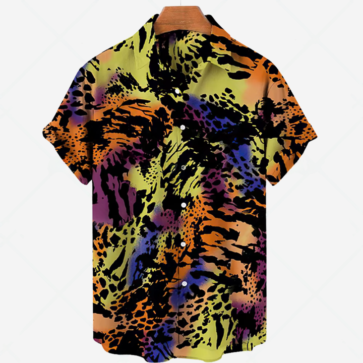 Chemise courte manche décontractée avec impression style sans effort pour toutes les occasions