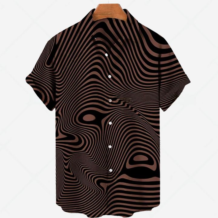 Chemise courte manche décontractée avec impression style sans effort pour toutes les occasions