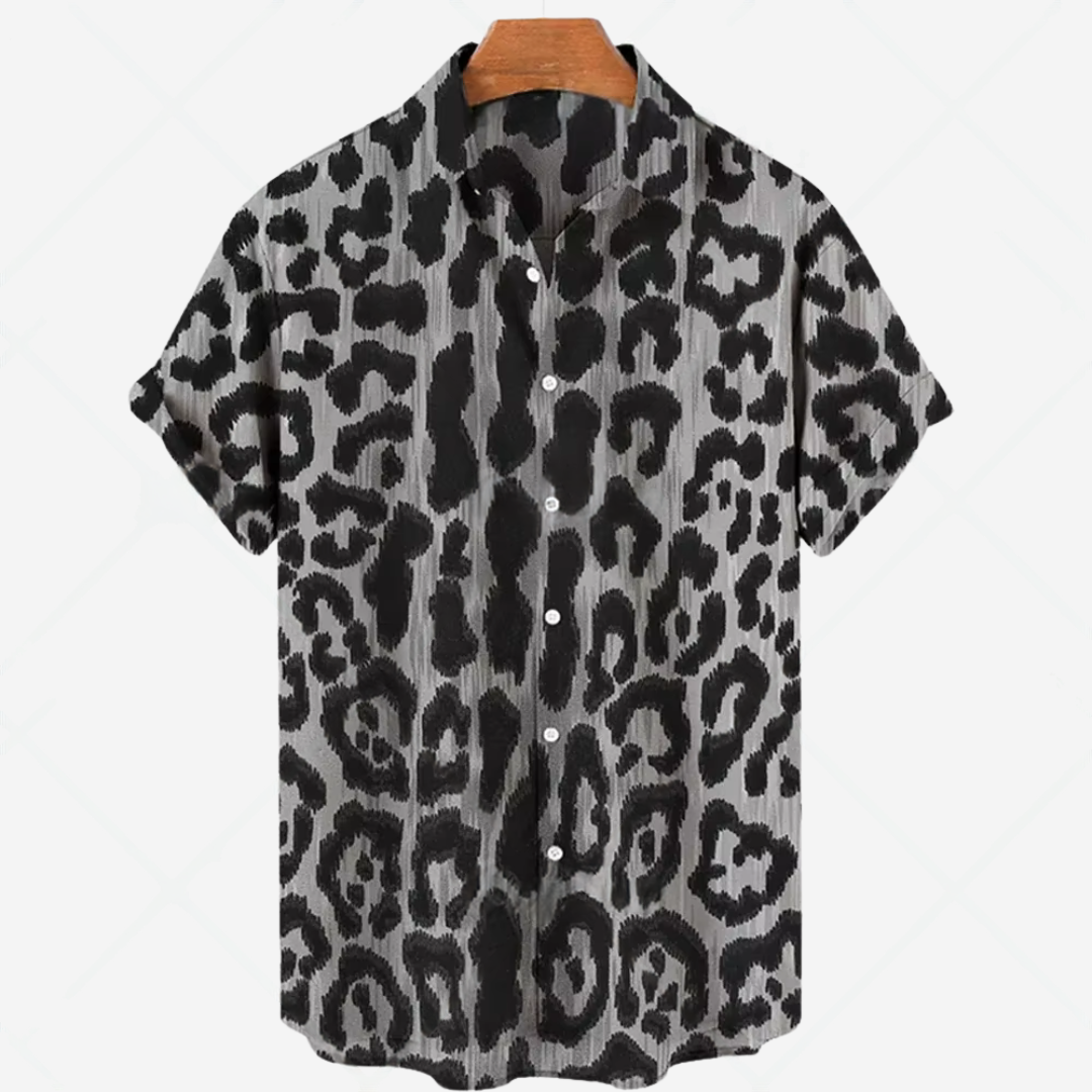 Chemise courte manche décontractée avec impression style sans effort pour toutes les occasions