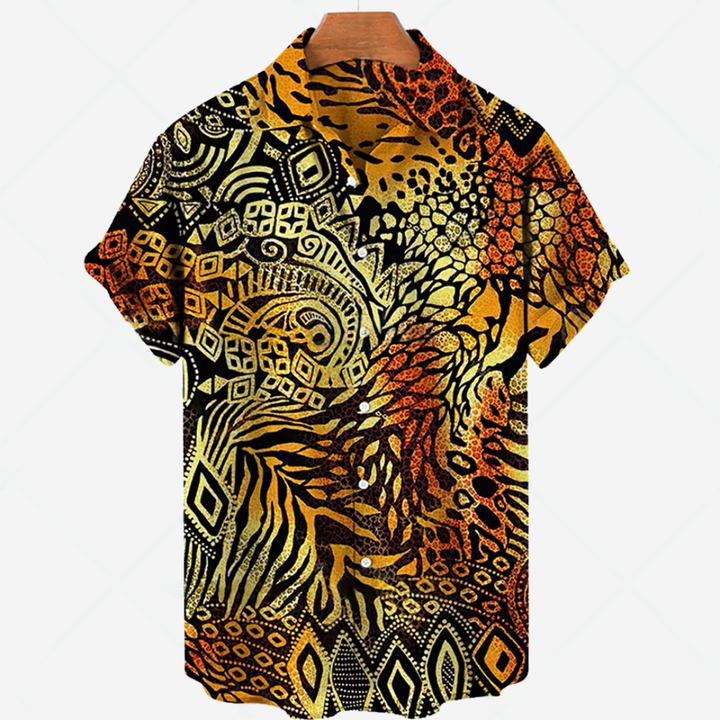 Chemise courte manche décontractée avec impression style sans effort pour toutes les occasions