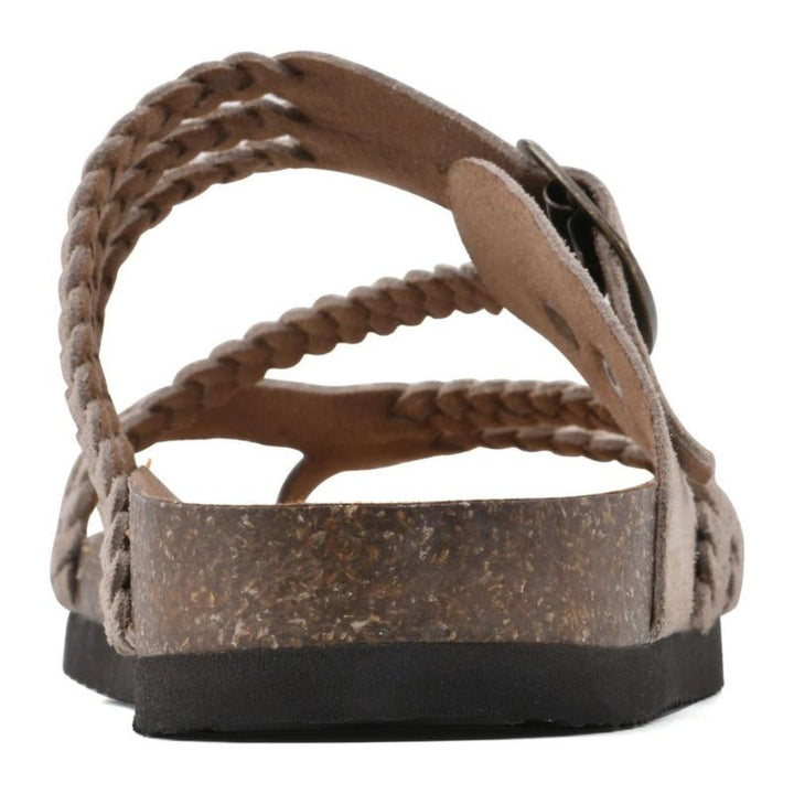 Olivia | Women's Braided Strap Buckle Sandals Cork Sole