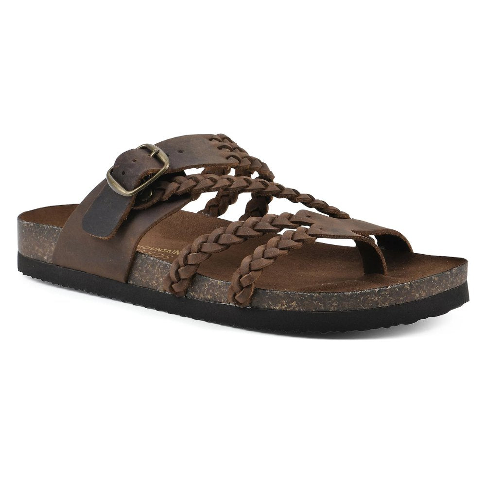 Olivia | Women's Braided Strap Buckle Sandals Cork Sole