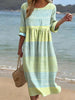 Sophia | Robe Casual Femme Col Rond Manche Demi Coupe Relaxée