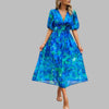 Robe Midi V-Casual pour Femme - Confort d'Été