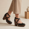 Talons à plateforme avec sangle et talon bloc