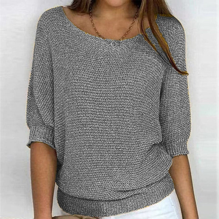 Isabella | Women's Cotton Blend 3/4 Sleeve Sweater Oversized Knit