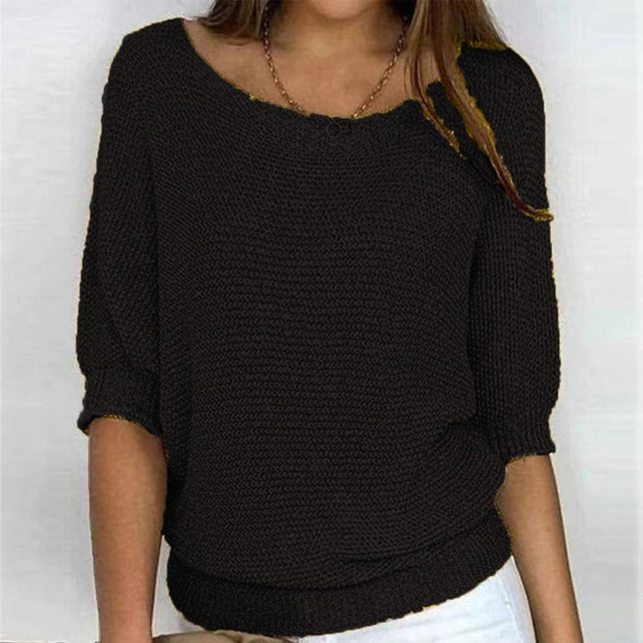 Isabella | Women's Cotton Blend 3/4 Sleeve Sweater Oversized Knit