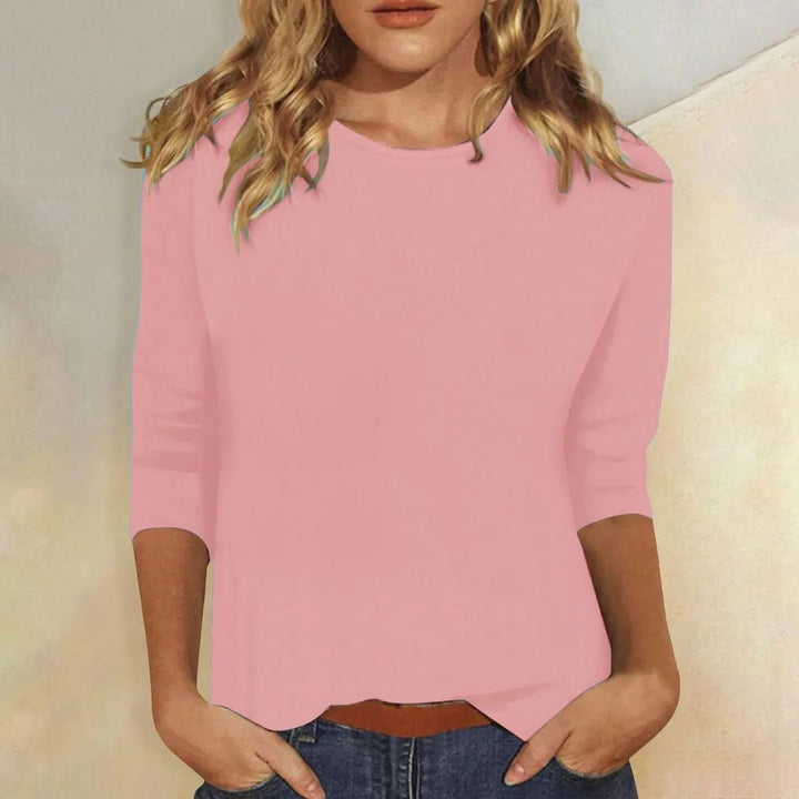 Amelia | Women's Crew Neck 3/4 Sleeve Top Regular Fit