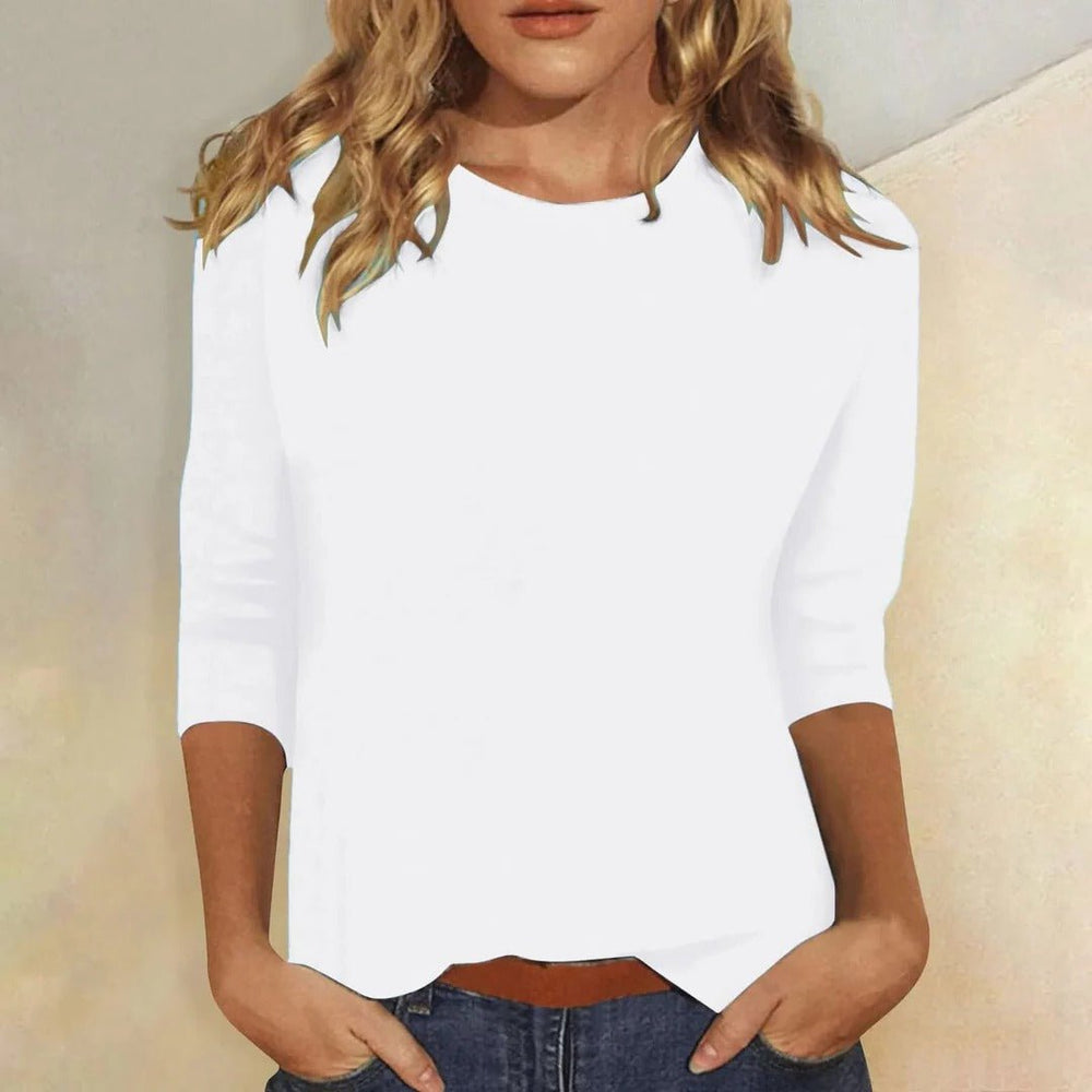 Amelia | Women's Crew Neck 3/4 Sleeve Top Regular Fit