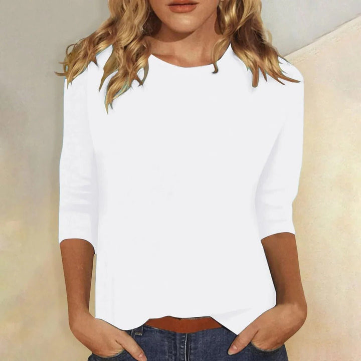 Amelia | Women's Crew Neck 3/4 Sleeve Top Regular Fit