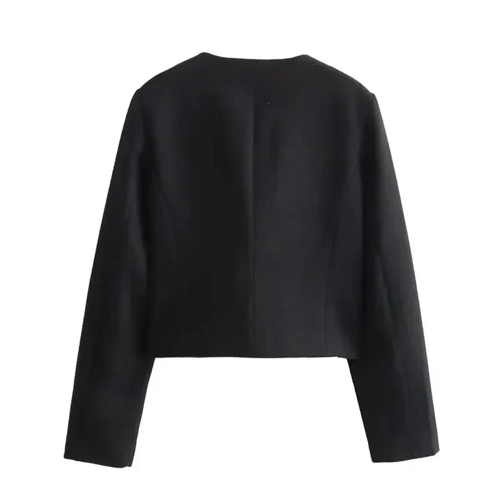 Brooklyn | Women's Cropped Button Front Bomber Jacket