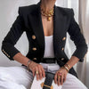 Grace | Blazer Femme Double-Breasted avec Boutons en Or